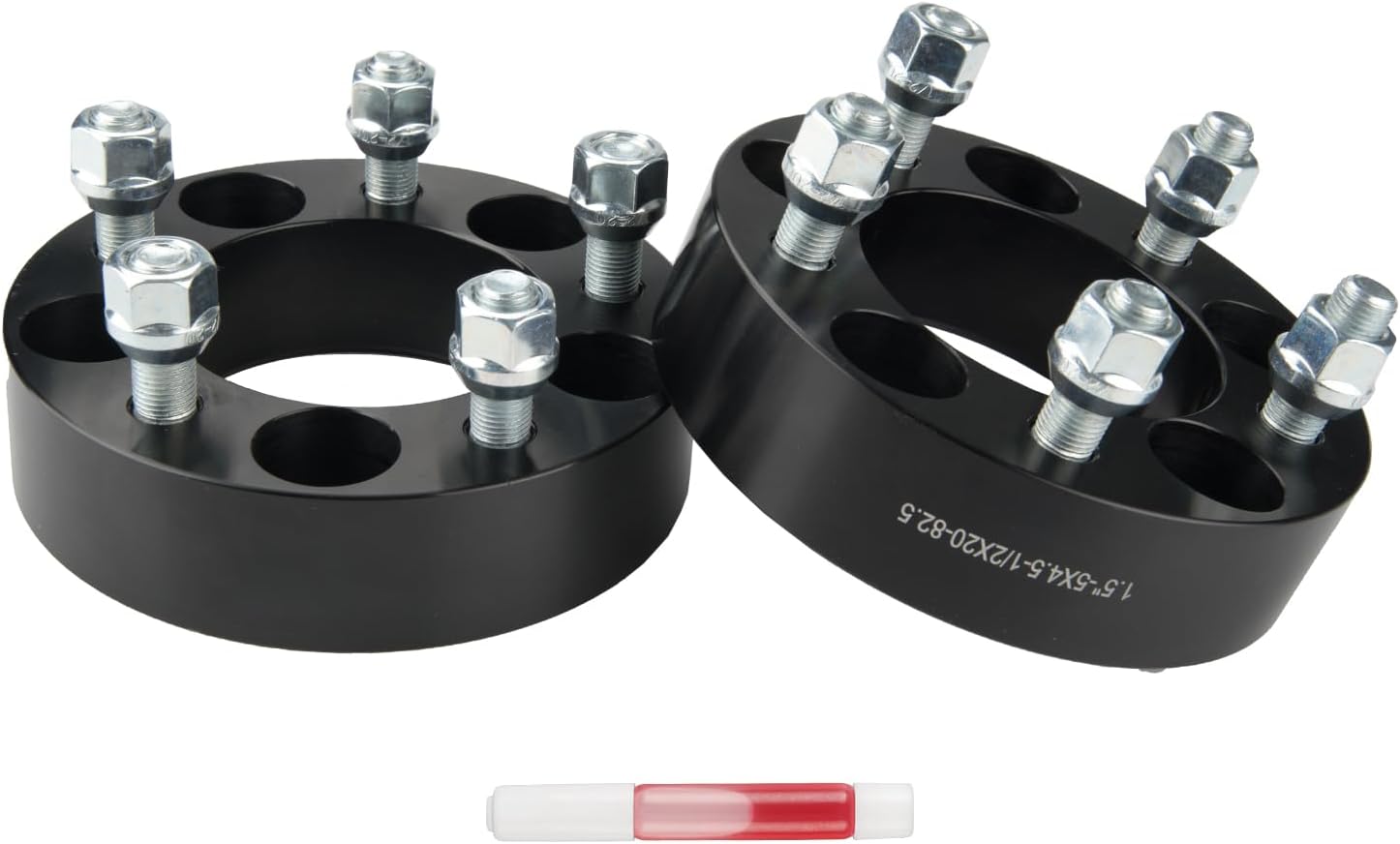 PHILTOP 5x4.5 Wheel Spacers 1.5 inch for Dodge, 2 Pcs 5 Lug Wheel Spacers with 82.5mm Hub Bore 1/2" x20 Studs fit for 1968-1970 Charger, 1965-1969 Coronet, 1987-1990 Dakota, Black