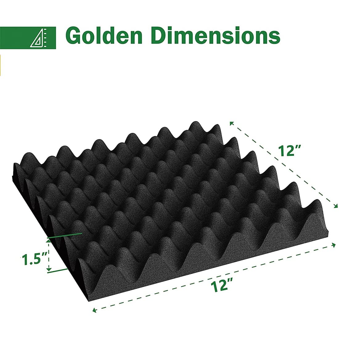 Pack 24 Panneaux Mousse Acoustique Wisyurt 30x30x3.5cm - Traitement Insonorisation Ignifuge Pour Studio Enregistrement