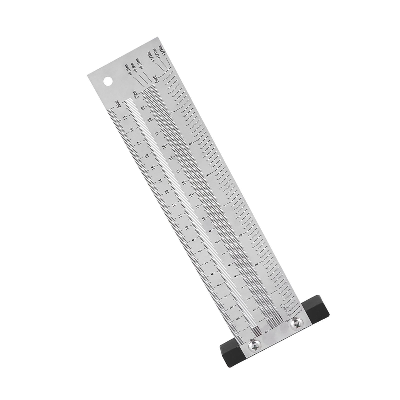 Fafeicy Ultra Precision Marking Ruler, Stainless Steel Woodworking Scribing Ruler Gauging Tool Woodworking Marking Line Ruler (200mm/8in)