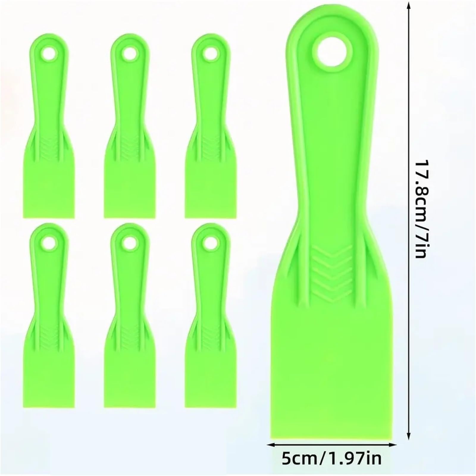 Rascadores de masilla de plástico, 6 piezas de raspadores de masilla flexibles, accesorio para reparación de parches, enlucido y pintura