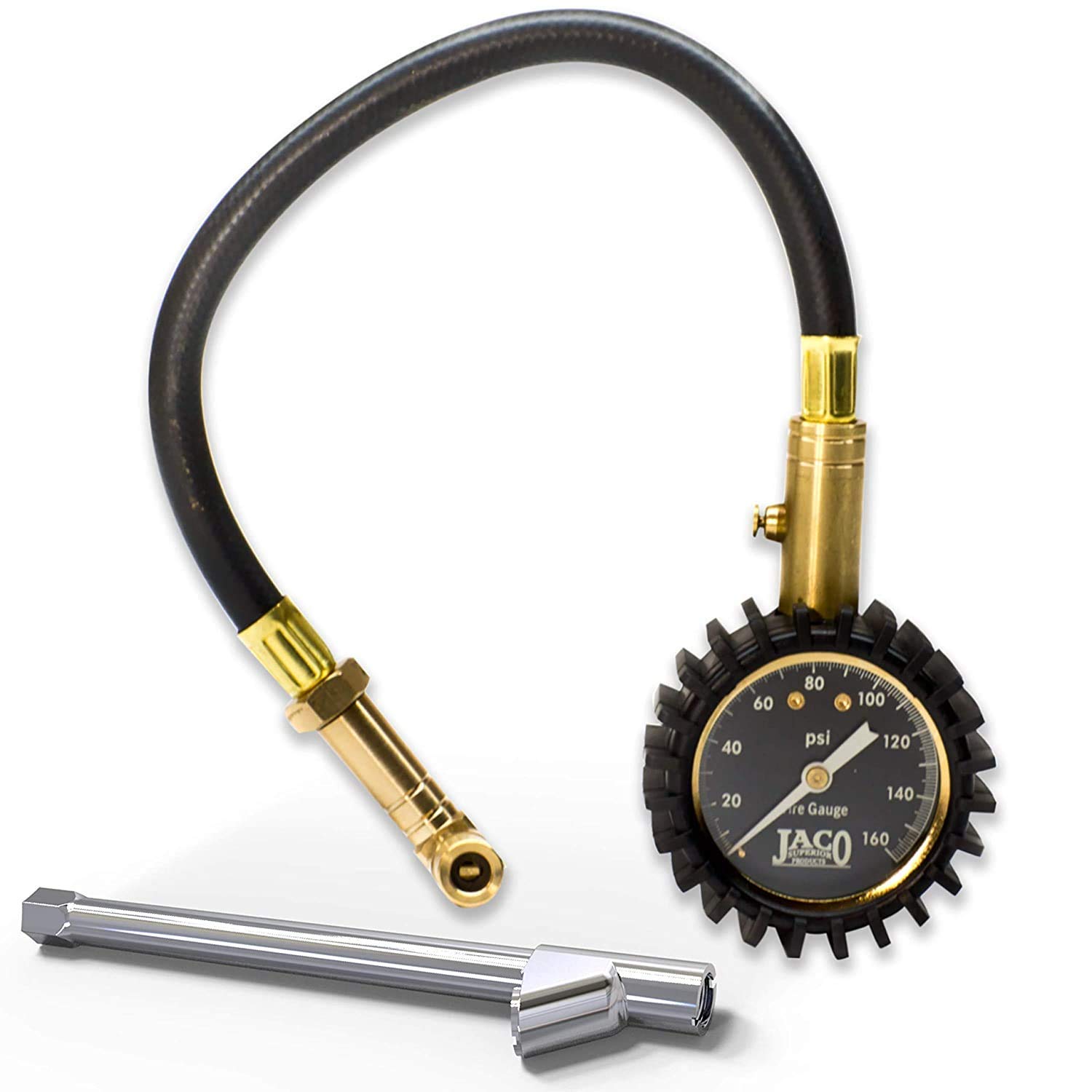 JACO EliteProPlus Tire Pressure Gauge with Dually Air Chuck 160 PSI