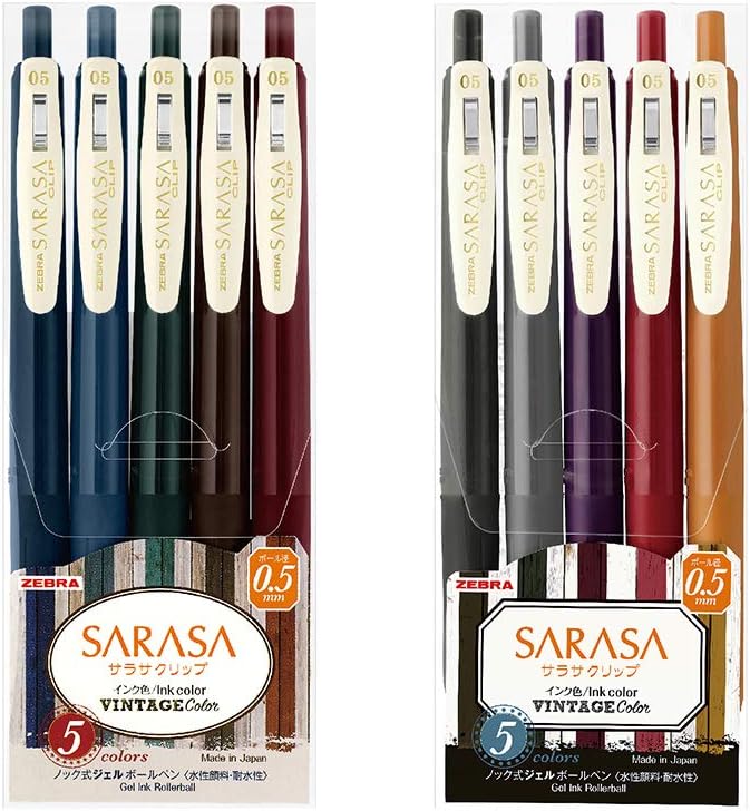 Zebra Sarasa Clip Gel Pen - 0.7 Mm - 5 Color Set - View #2