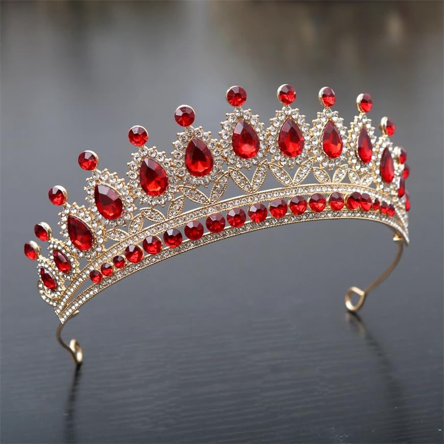 Dninmim Tiara nuziale da donna con strass, accessorio per capelli da sposa, stile vintage