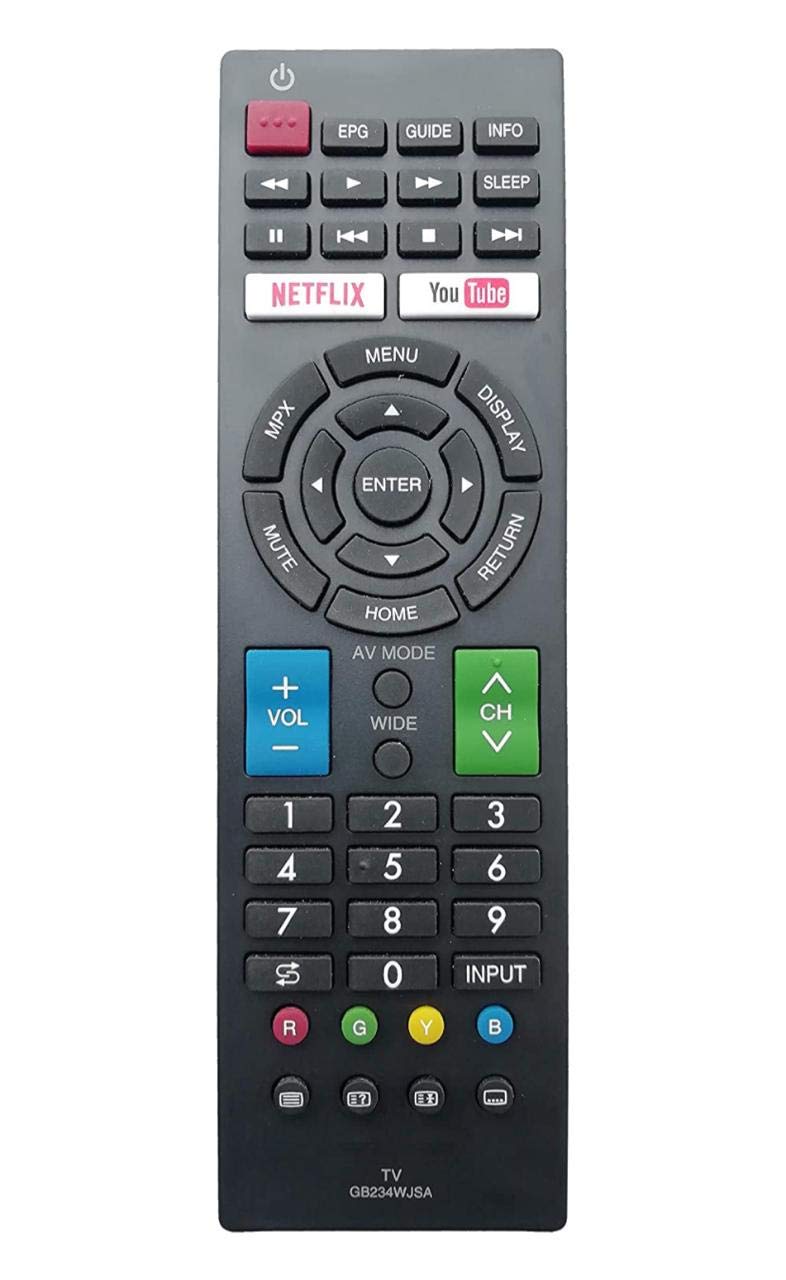Remote Compatible for Sharp Smart LED/LCD/Ultra HD TV Remote Control Model: GB234WJSA (Netflix & YouTube Function) (Black)-picture-17
