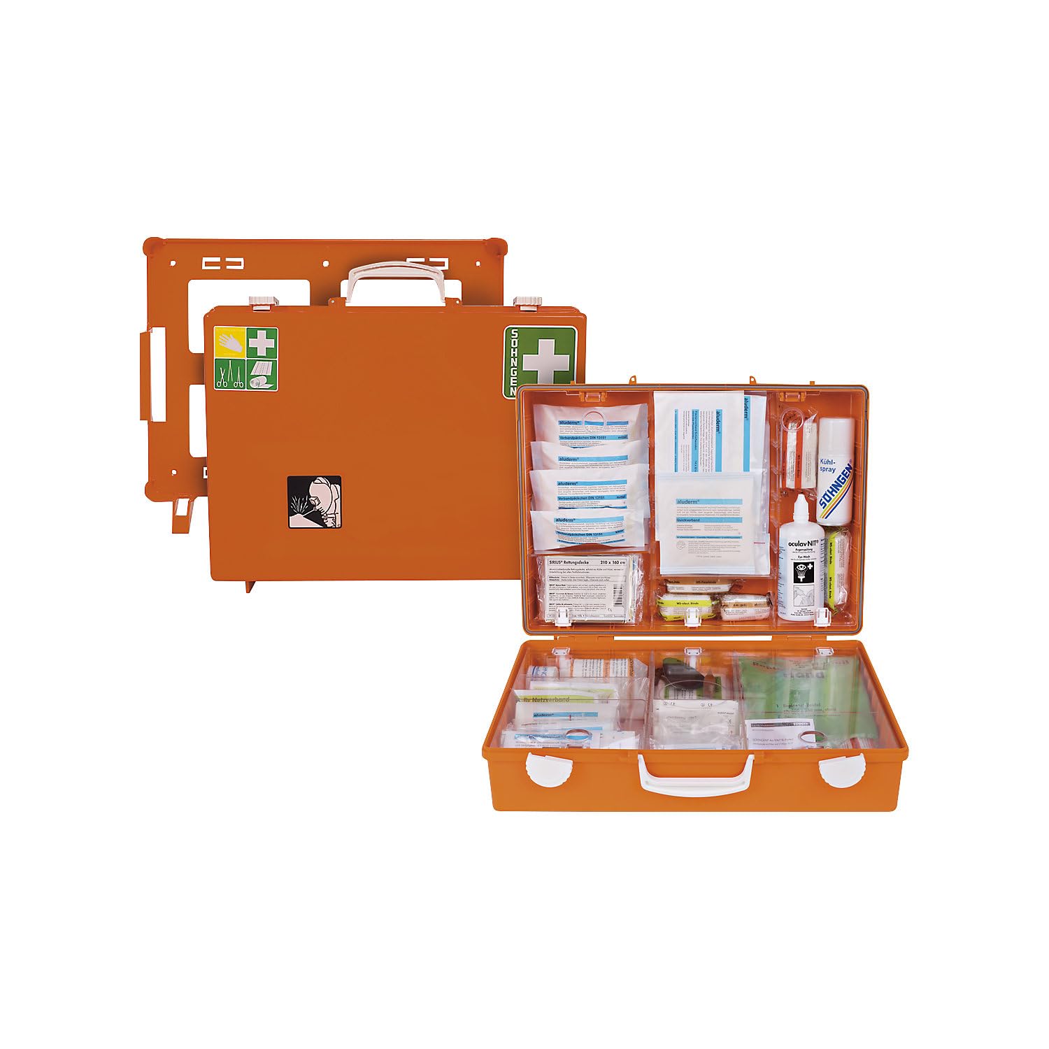 Erste Hilfe Koffer MT-CD Werkstatt (mit Füllung, mit Wandhalterung, Koffer aus ABS Kunststoff) 0360111