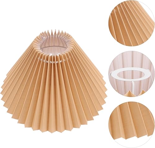 Miniatura 4 de Uonlytech Bombillas redondas E27, pantalla de tela plisada de cáscara de huevo, pantalla de repuesto para lámpara de araña, accesorios de luz para