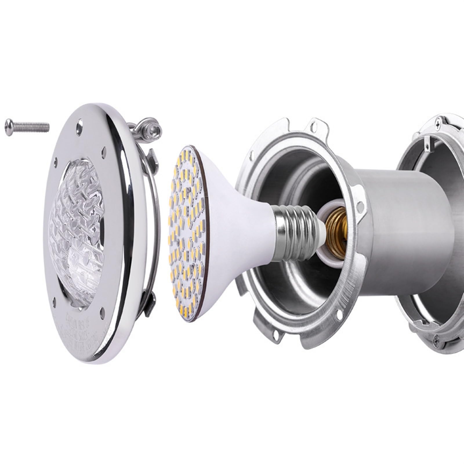 EDEDE Poolbeleuchtung, LED-Schwimmbad 12V Docht Schraubanschluss E27 Unterwasserlicht Unterwasserlicht Ersatzlichtquelle Glühbirne für Schwimmbad, Brunnen, Teich, Aquarium(Warm White,10W)