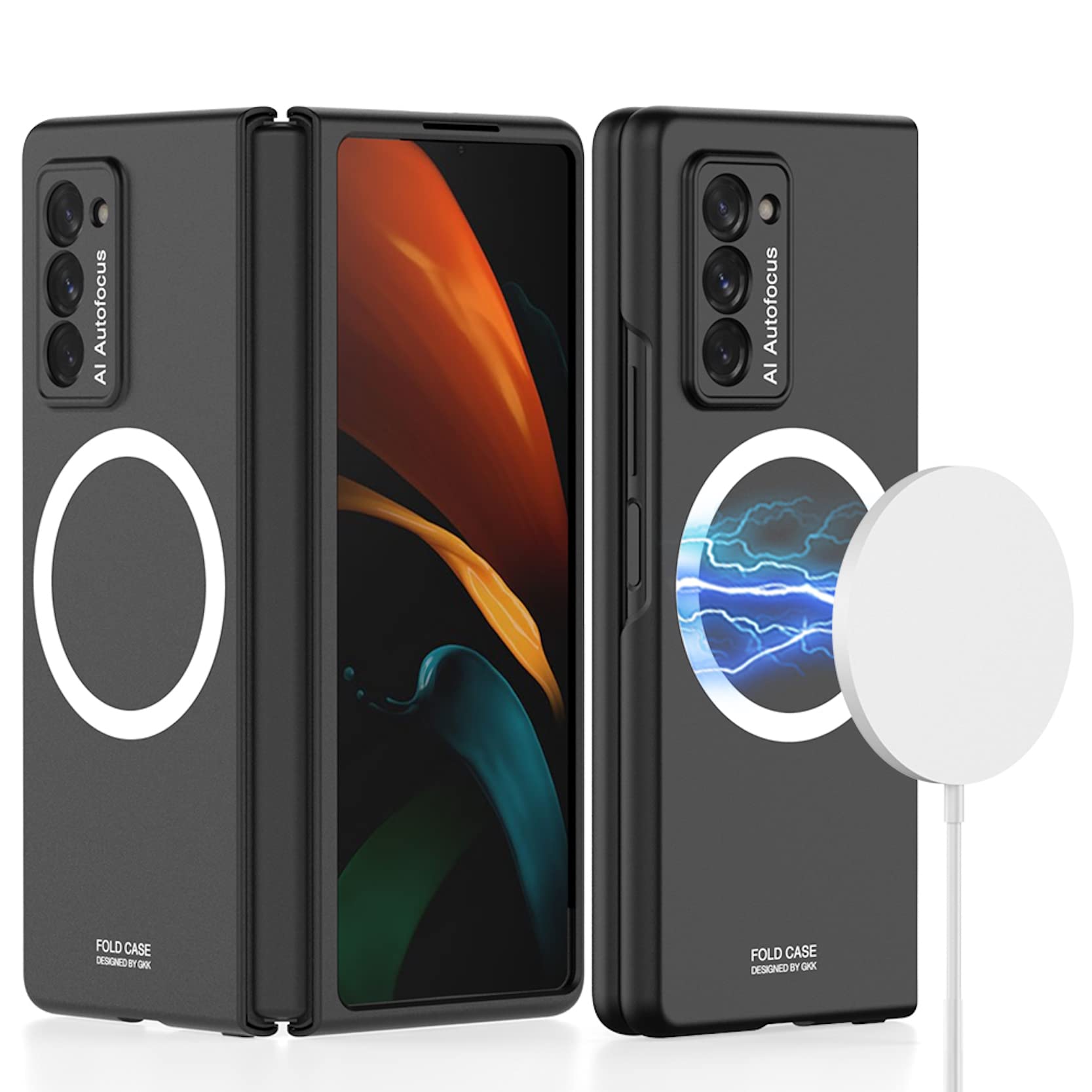BOUNCEBACK Polycarbonate Ultra Thin Case/Cover Supports Magnetic Charger For Samsung Galaxy Z Fold2 5G / Galaxy Fold 2 5G Case Cover - Matte Black (B0BPPSFG4R) Amazon Price History, Amazon Price Tracker