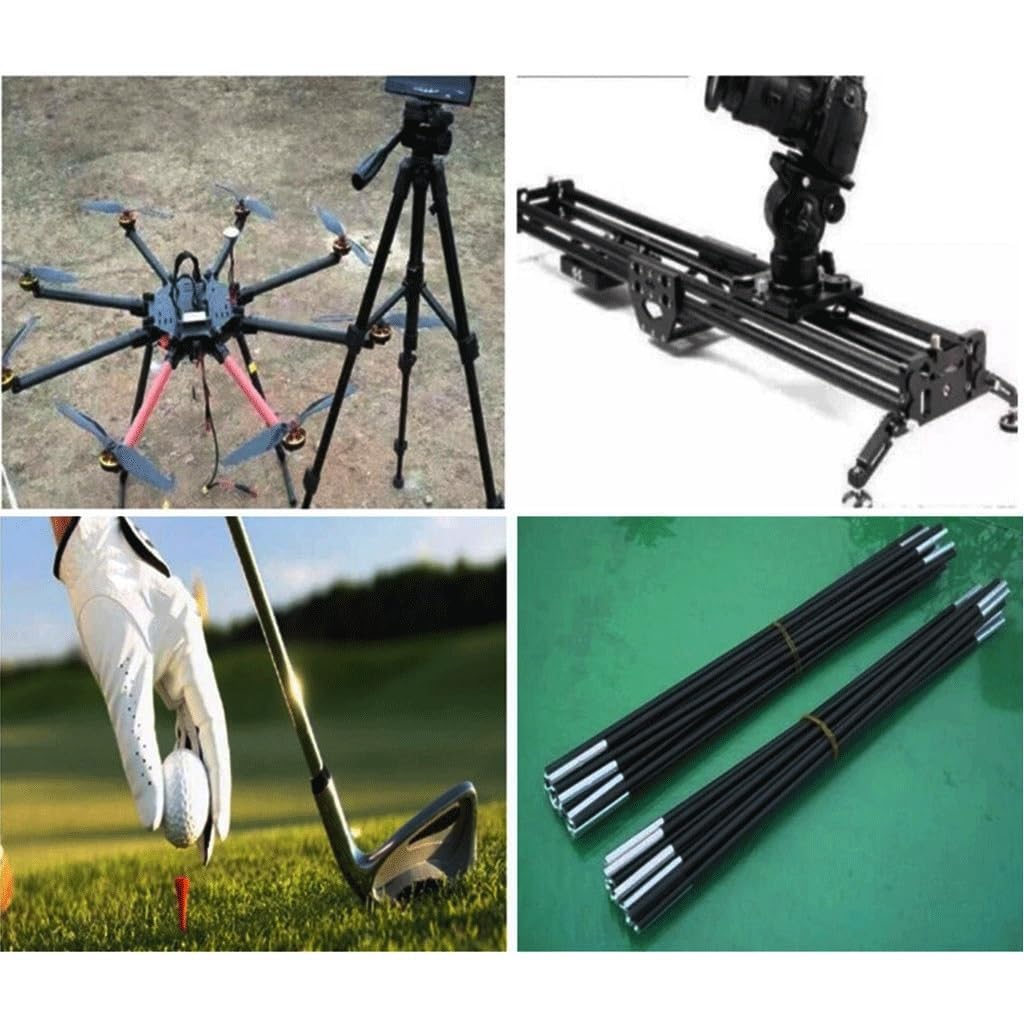 Rura z włókna węglowego 3K, ścianka 1 mm, średnica zewnętrzna 21-30 mm, długość 500 mm, pusta okrągła rura 2 szt.(22x20x500mm)