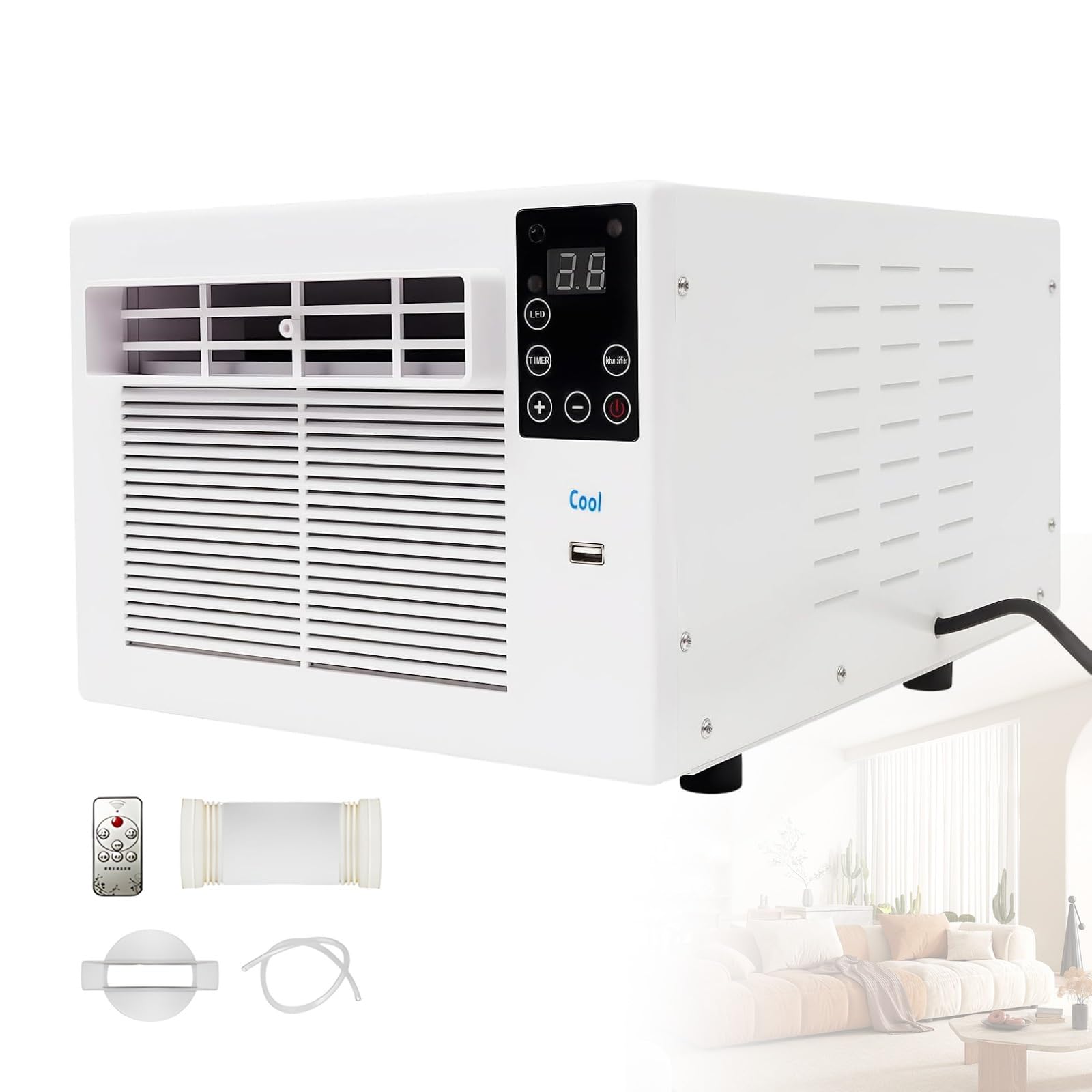 Mobilny Klimatyzator do Kampera 2500 BTU Energooszczędny | Wydajny system 280W lekka konstrukcja Doskonały do samodzielnych podróży i przygód na świeżym powietrzu