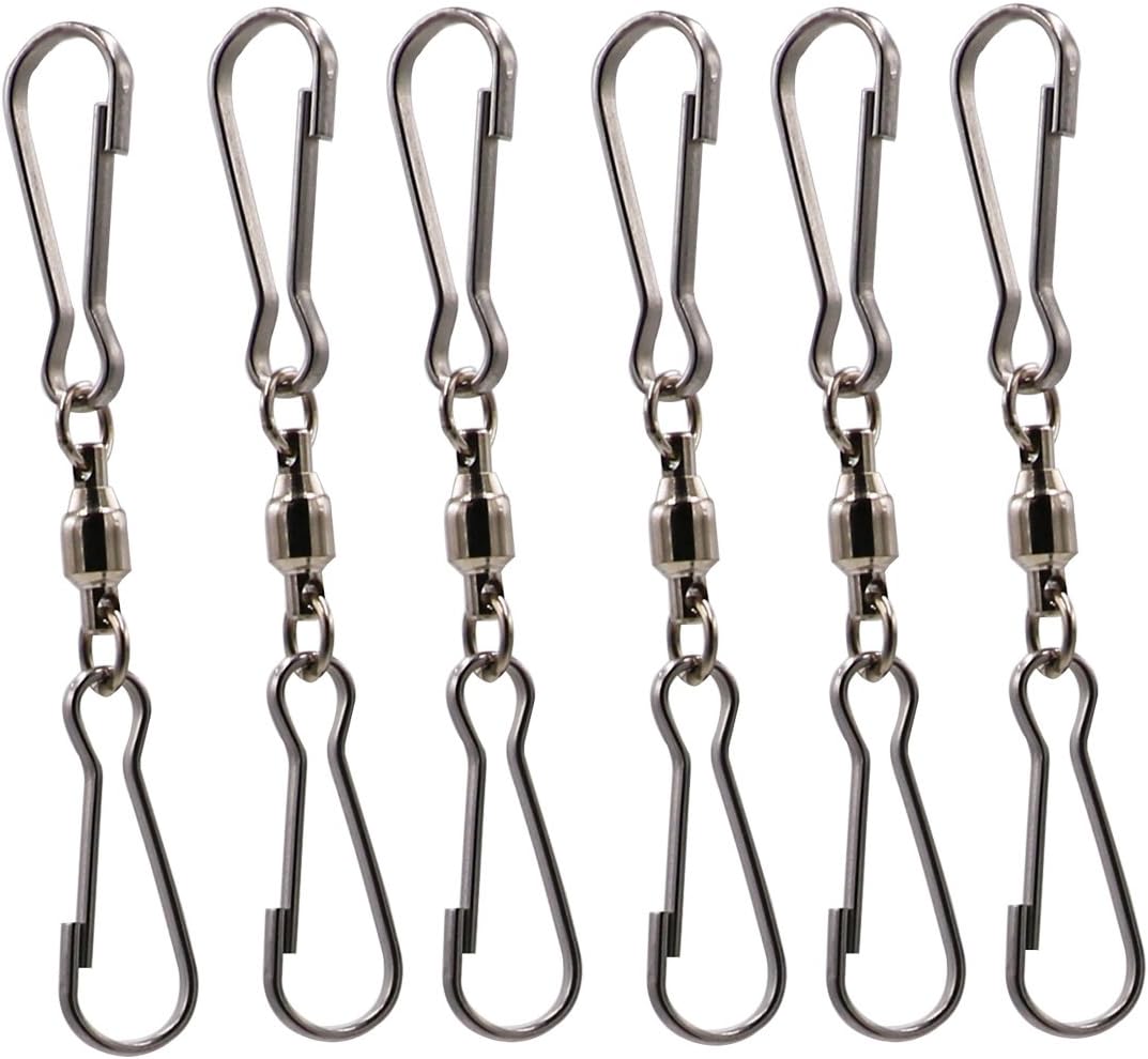 LGEGE Smooth Spinning Dual Clip Swivels Wind Spinner Hangers Spiral Tails Twisters Wind Socks