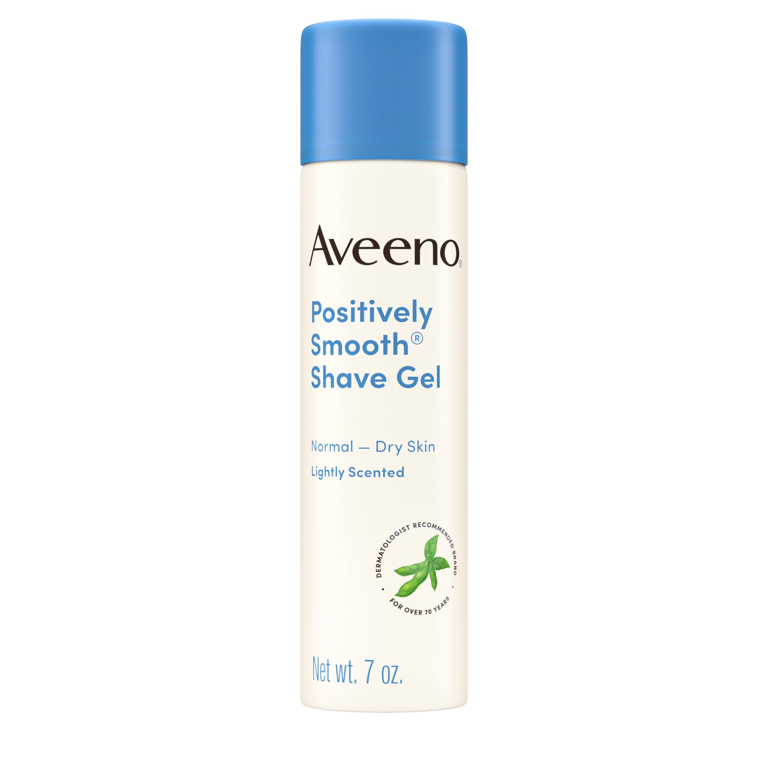 Aveeno Positively Smooth Moisturizing Shave Gel with Soy, Aloe & Vitamin E helps Prevent Nicks, Cuts & Razor Bumps, Creamy Shave Gel for a Close, Smooth Shave, Lightly Fragranced, 7 oz, 6 Pack