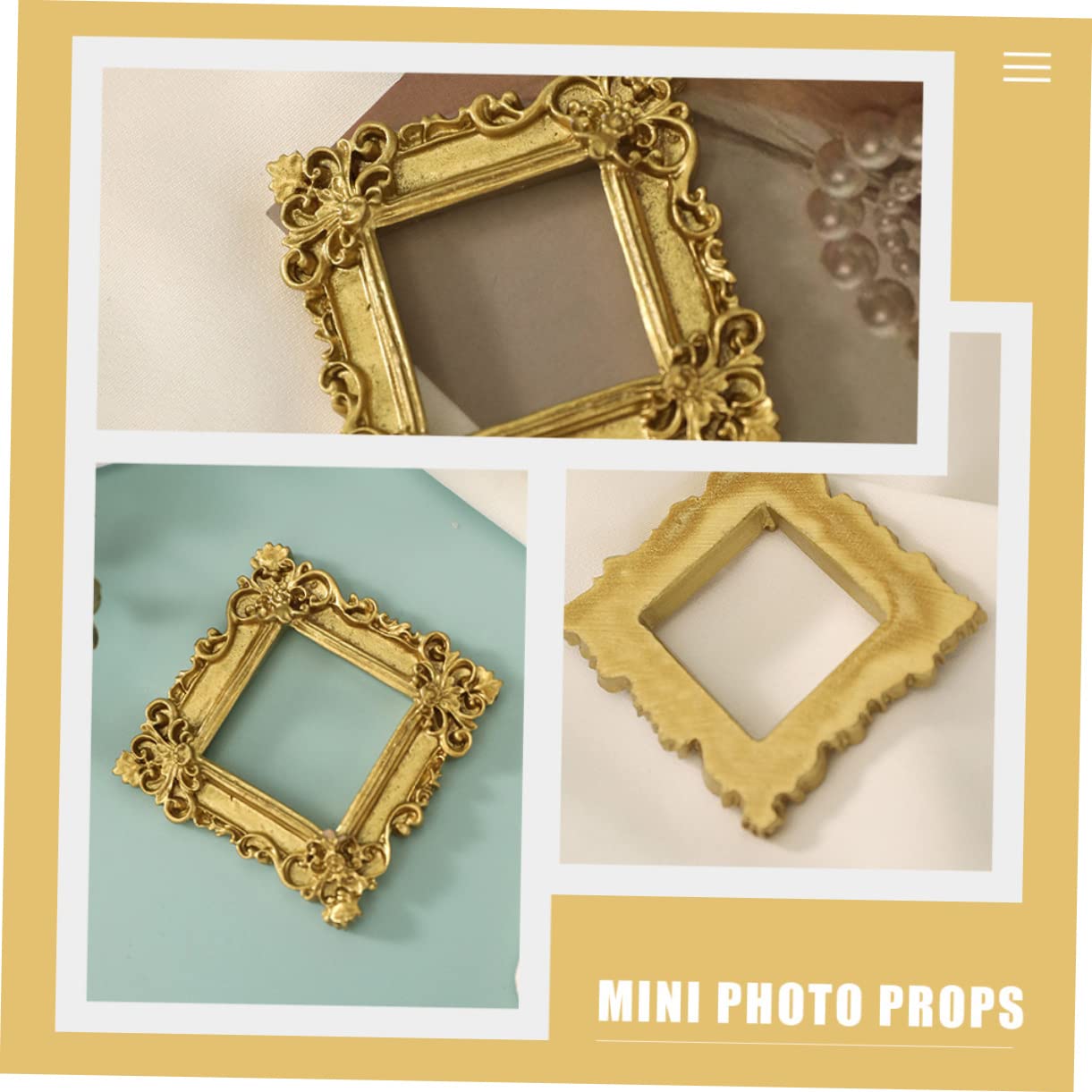 ドール　ミニチュア　写真立て　フォトフレーム　ドールハウス　金属　アンティーク Amazon.co.jp: SPYMINNPOO ドールハウスフォトフレーム 112