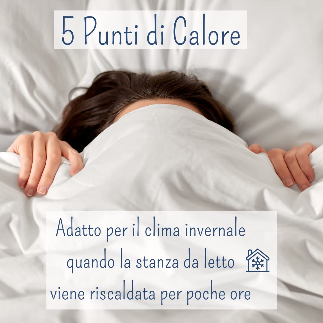 Zenoni & Colombi Piumino Bimbo Invernale in 100% Piuma D'Oca Vergine Siberiano, Piumone 5 Punti di Calore Made in Italy (Lettino 100x130cm)