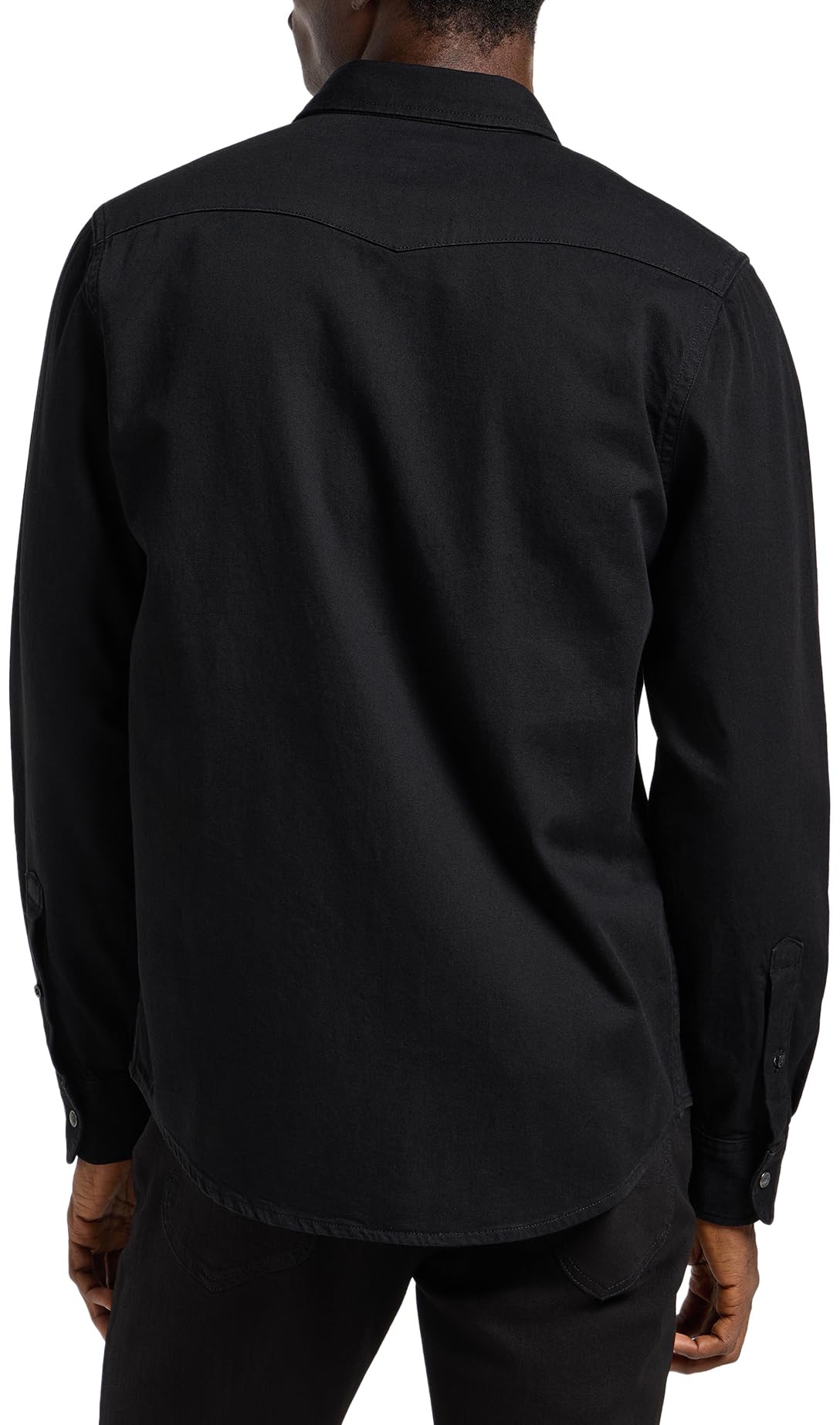 Lee Męska koszulka regular western, czarny, XXL