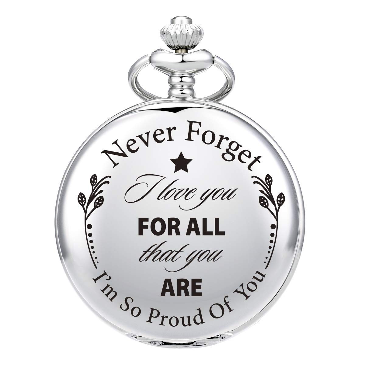 SIBOSUNPocket Watch for Men Who Have Everything Birthday Gifts for Men Personalized Gifts for Husband Boyfriend (King) Engraved Black