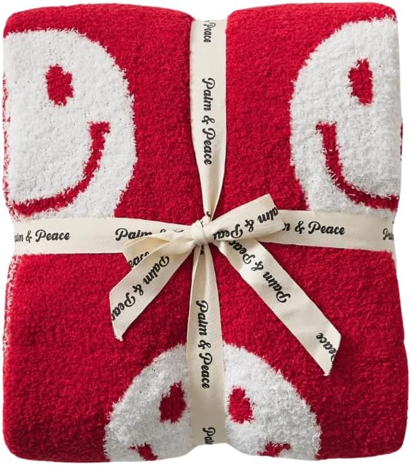 Smiley Face Throw Blanket Unbelievably Soft Reversible