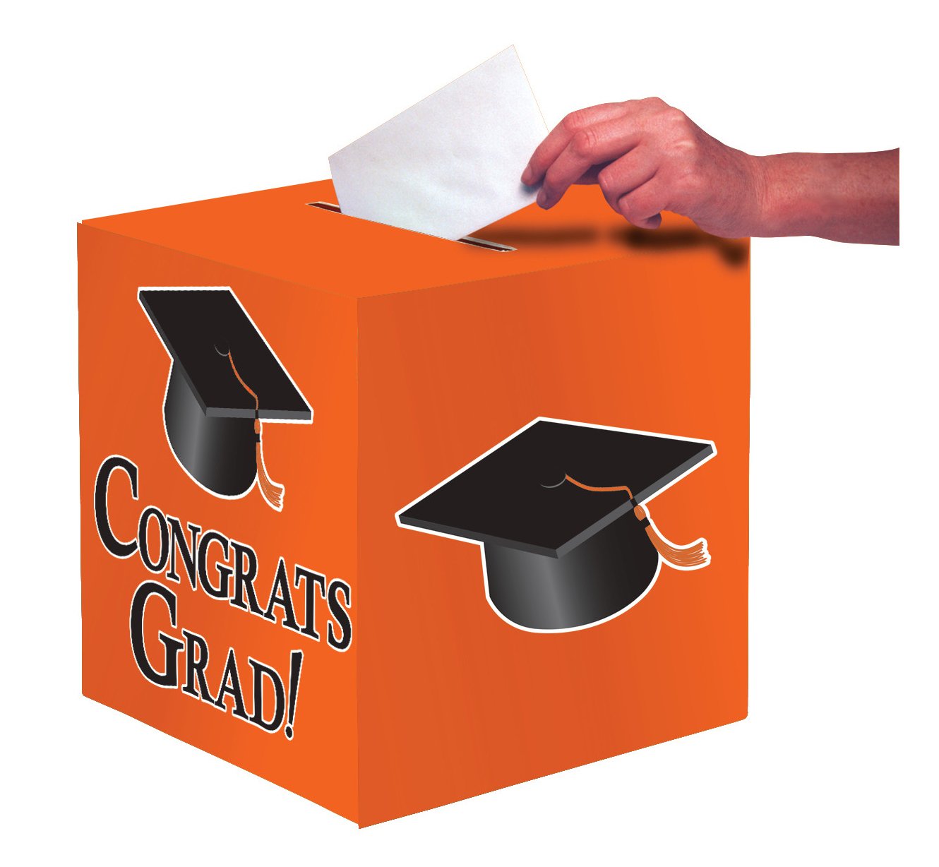 Caja para tarjetas de graduación Creative Converting de cartón plegable para mesa de recuerdos