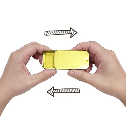 Miniatura 2 de Cubic Ape Recipientes de lata deslizantes para bálsamo labial, perfume sólido (0.5 onzas, paquete de 16 unidades, con etiquetas)  Pequeñas cajas