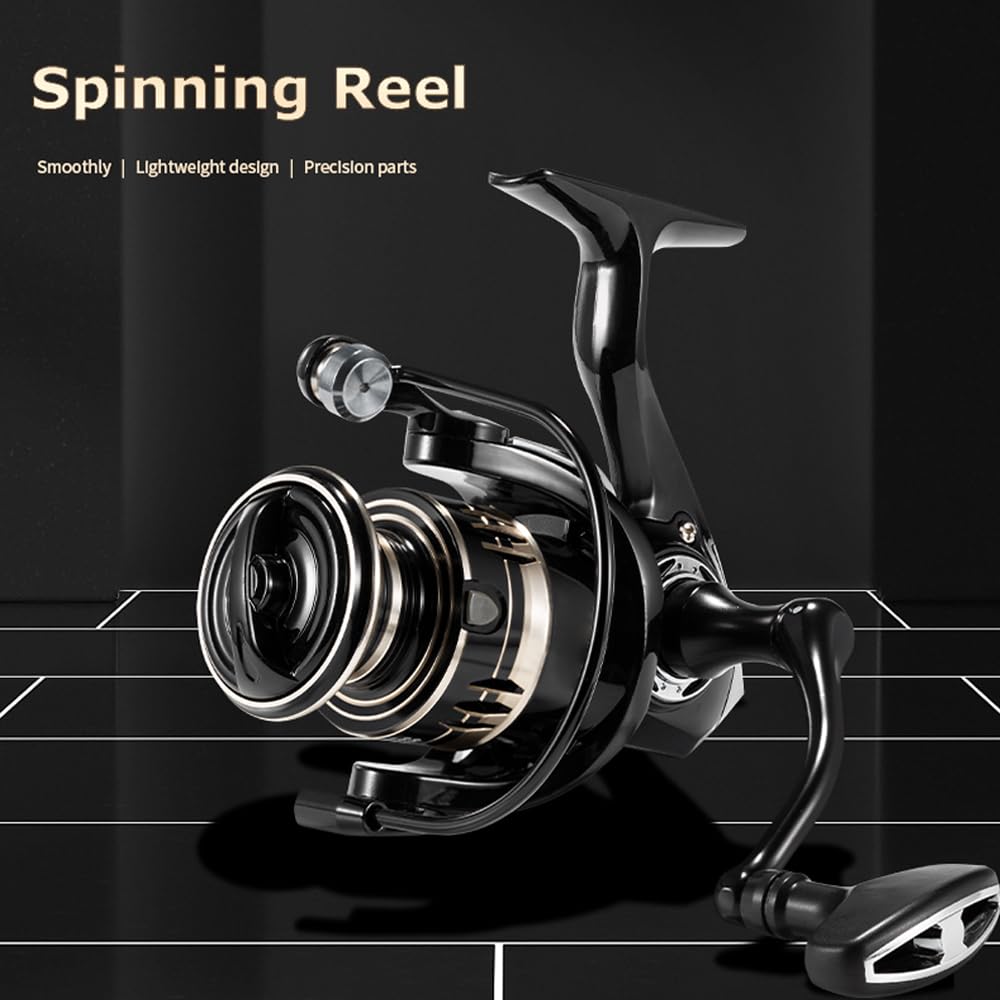 Carbon Frame Rotor, Powerful Saltwater Freshwater Spinning Reel High Speed Gear Ratio Inshore Surf Trolling Reel for Catfish, Musky, Bass, Pike, Reels