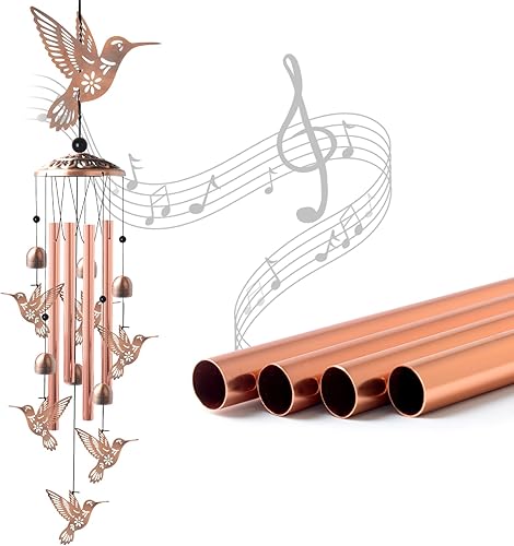 Campanas de viento de ángel de latón, campanillas de viento de cobre, decoración de jardín, regalos para mujeres, regalos para mamá, campanillas de