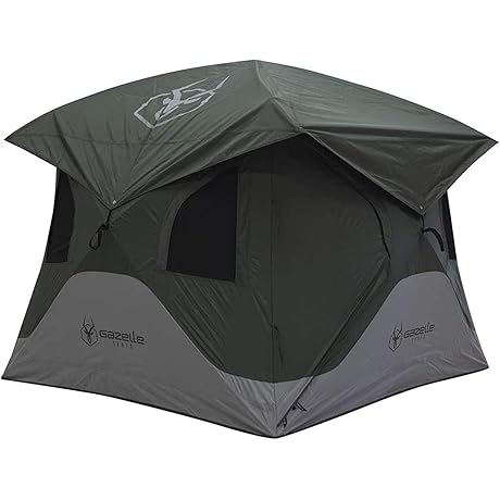 Gazelle T3X GT301GR 3 Person Pop Up Lightweight Portable 3 Season Camping Hub Tent