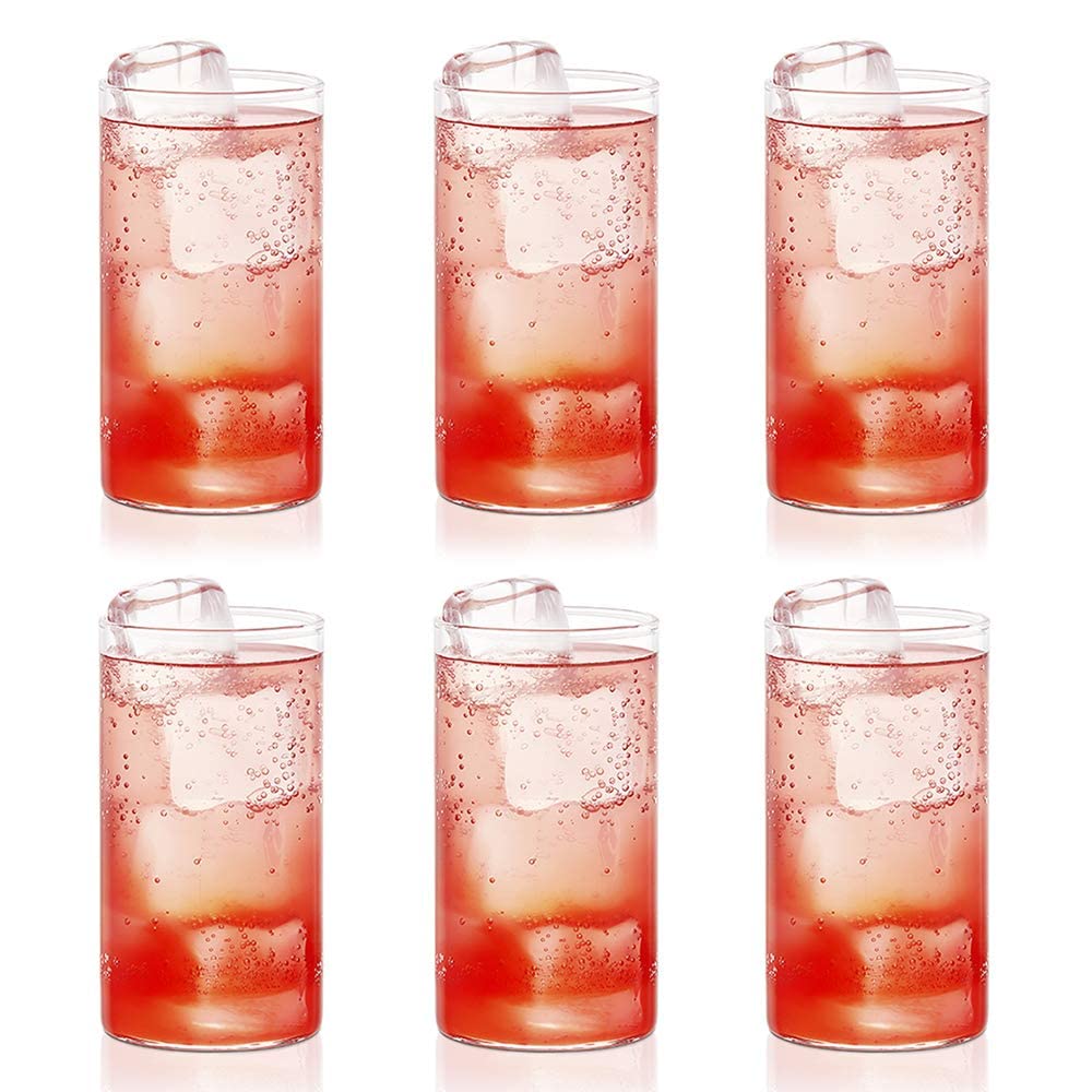 Heavy Unbreakable Stylish Plastic Clear Look Fully Transparent Glasses Set 330ml (6pcs)-picture-11