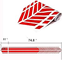 Vista 2 de NA Racing - Calcomanía de rayas laterales compatible con Dodge Challenger RT SRT 2008-2019, color rojo