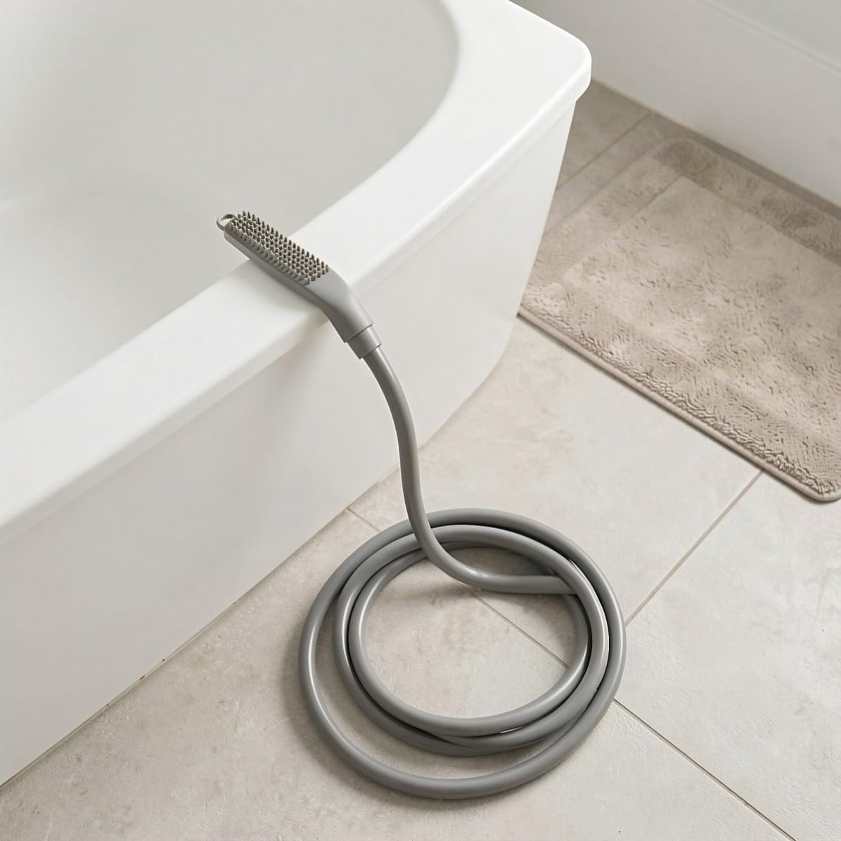 Toyvian Ducha de Mano con Boquilla de Silicona y Manguera Larga 73 Pulgadas