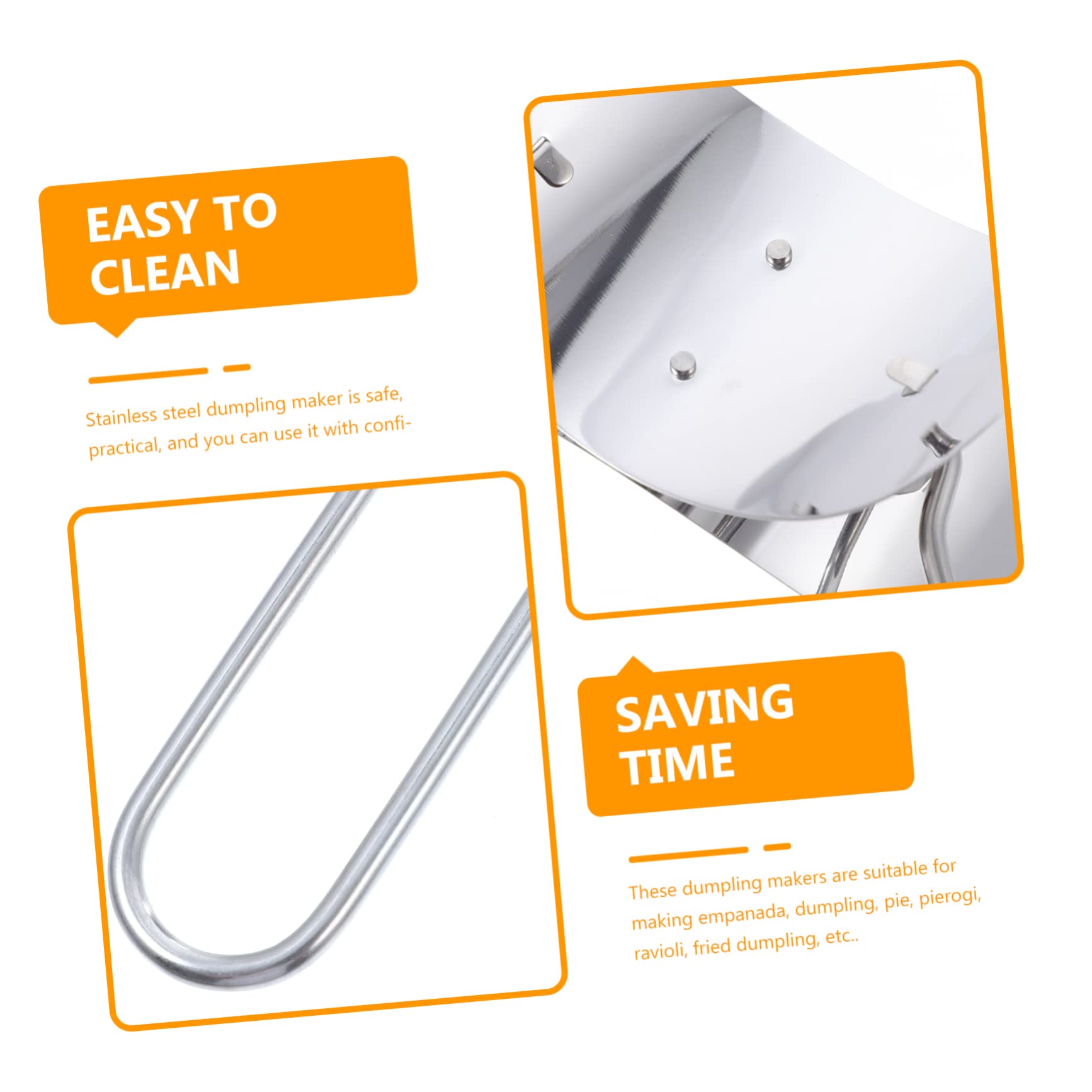 PRETYZOOM 1Set Stainless Steel Dumpling Mold Manual Press Wrapper Tool for Homemade Dumplings and Kitchen Accessory for Easy Filling and Sealing