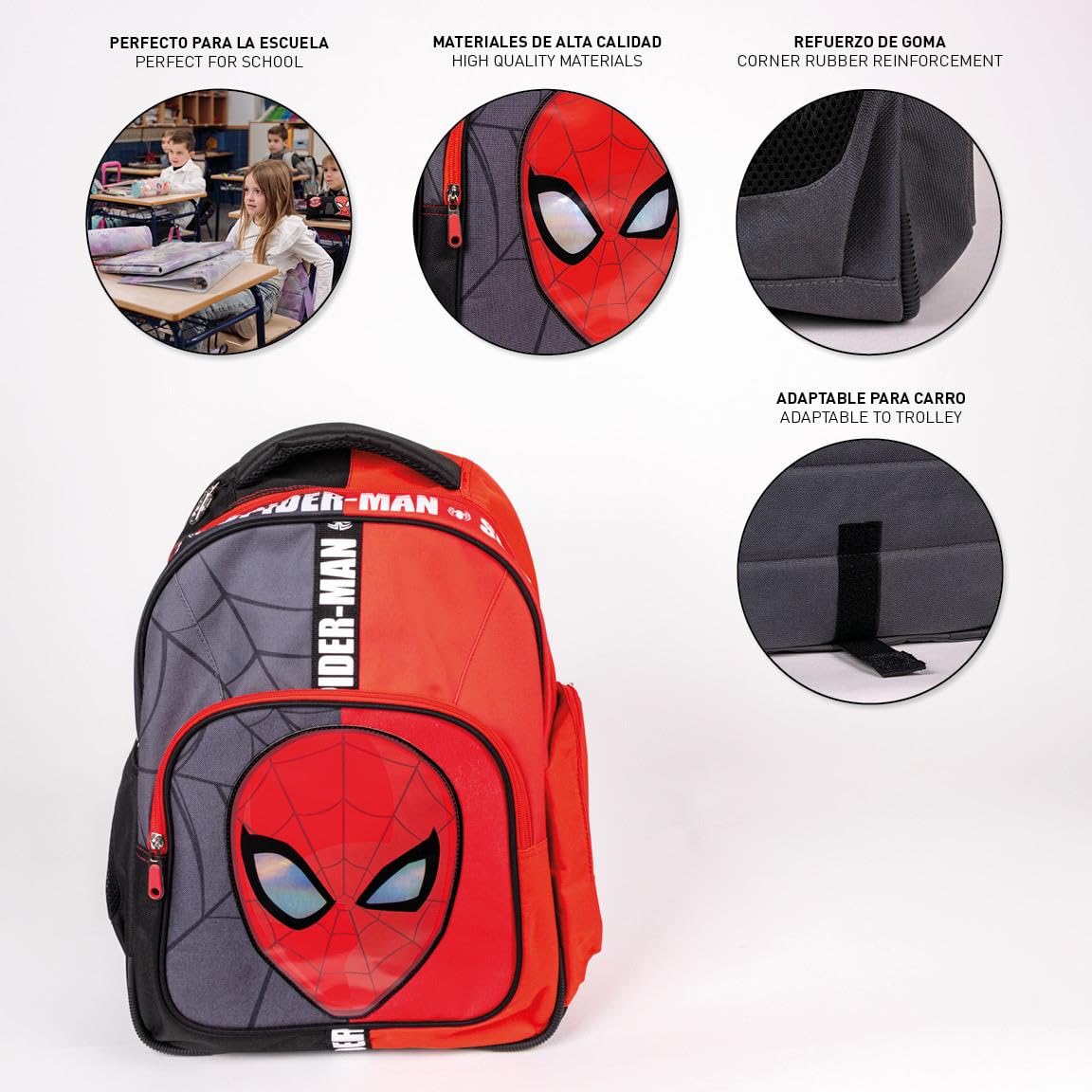 CERDÁ LIFE'S LITTLE MOMENTS Unisex Kid's Spiderman School Backpack, One Size