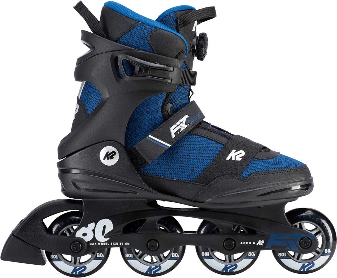 ROCES Women's Pic Tif Outdoor Breathable Fitness Comfort 4 80mm Wheels Racing Inline Skates with Memory Buckle, Easy Entry Boots, Glass Fiber Reinforced Shell & Aluminum Frame, Black/Fuchsia, 8