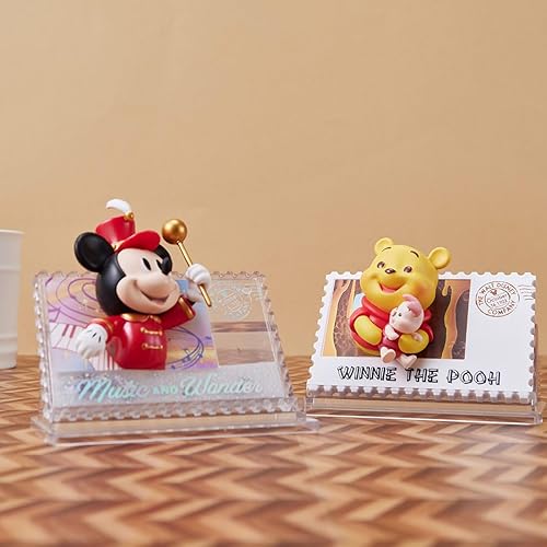 Miniatura 4 de MINISO Disney Winnie The Pooh Retro Stamp Collection - Figura de caja ciega de diseño aleatorio, caja sorpresa de Mickey, juguete coleccionable