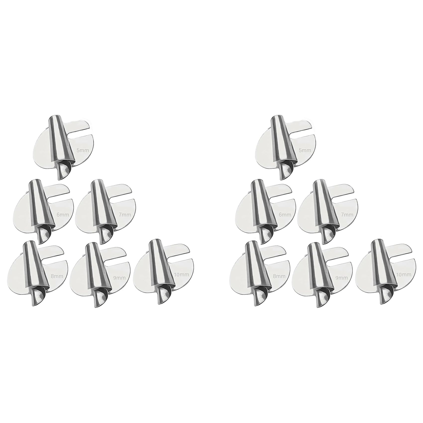 Vjsujehgy 12Pcs Sewing Rolled Hemmer Foot, 5mm-10mm 6 Sizes Wide Rolled Pressure Foot Sewing Machine Presser Foot Hemmer Foot