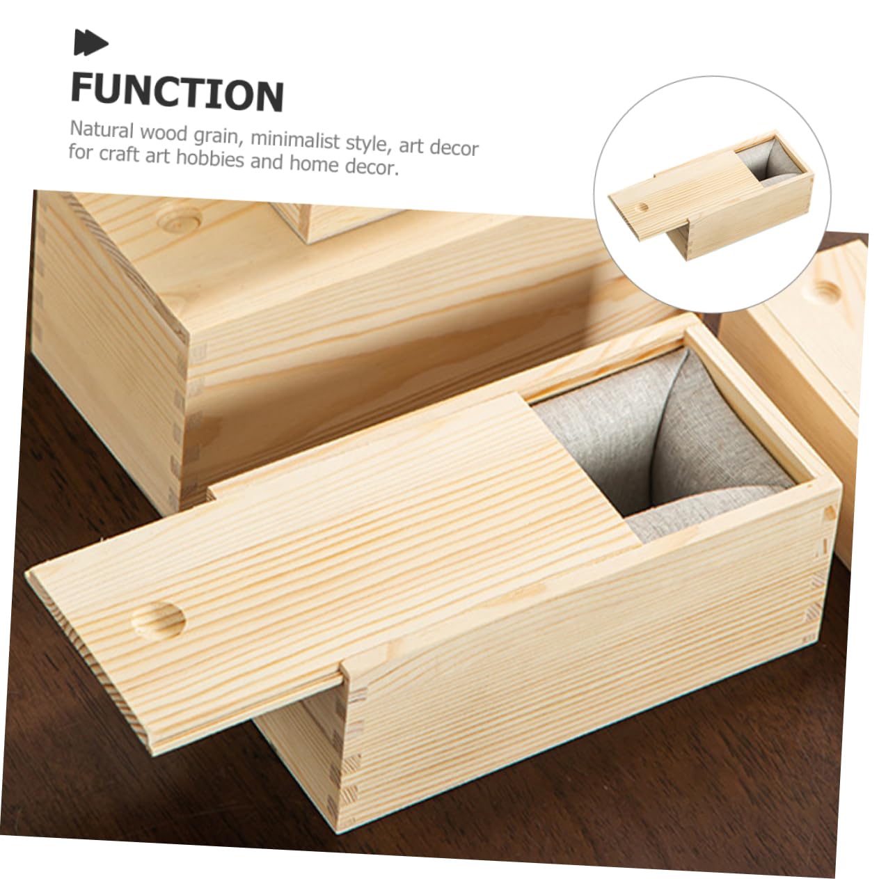 BESPORTBLE Scatola Da 5 Pezzi Scatola portaoggetti in pino Archiviazione con coperchio scatole decorative piccolo a forma di scatole di immagazzinaggio decorative scatole portafoto di legno