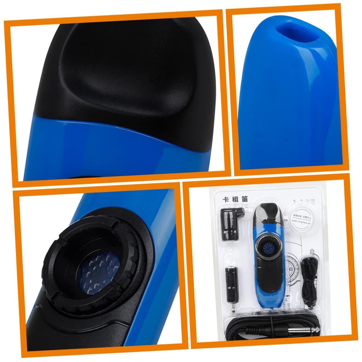 SUPVOX 3sets Kazoo Elettrico Professionale Per Adulti Con Diaframmi Flute e Cavo Collegamento Strumento Musicale Facile Da Usare Per Chitarra Ukulele e Pianoforte Colore Blu
