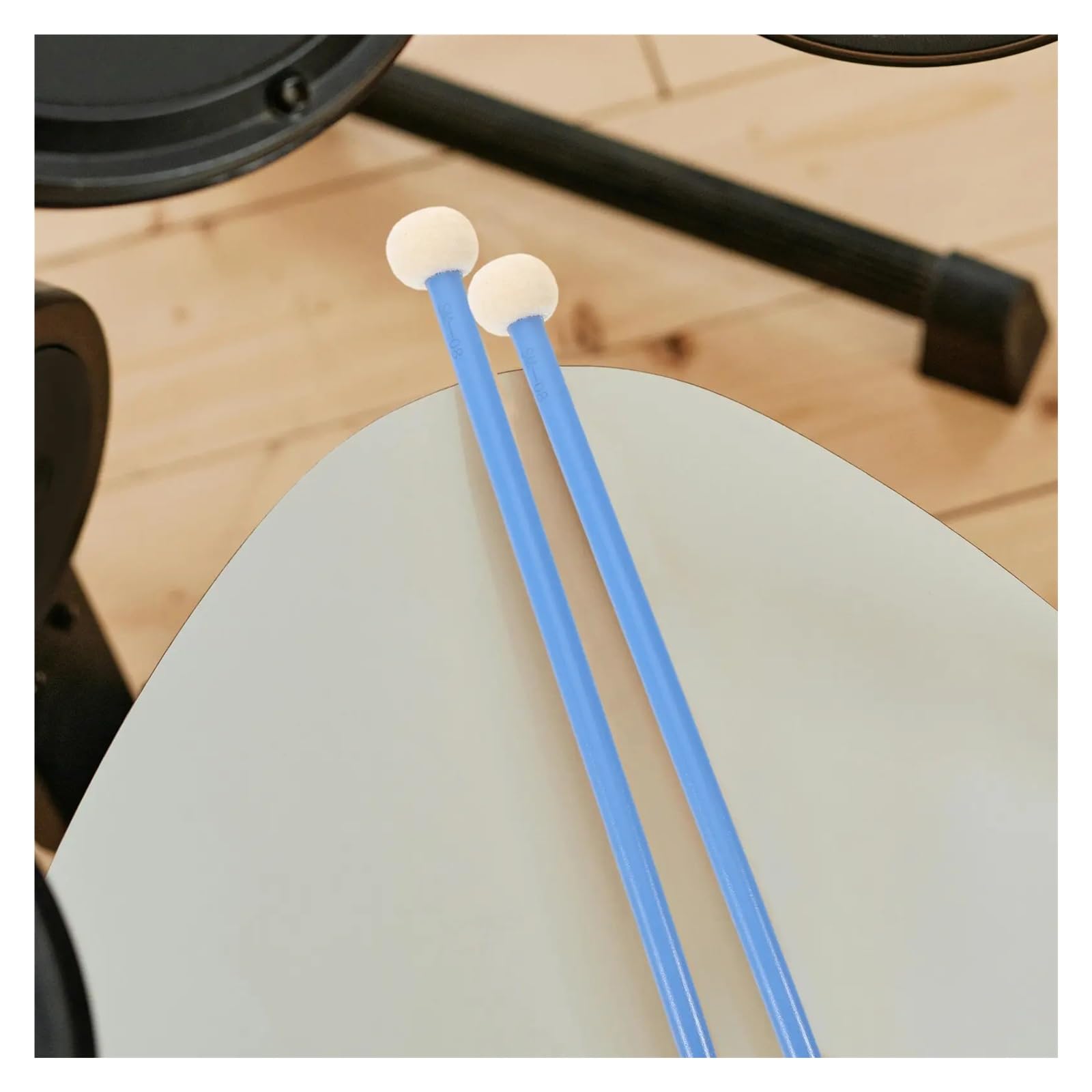 1 Par De Mazos De Timbales De Fieltro De Doble Cabeza De Arce