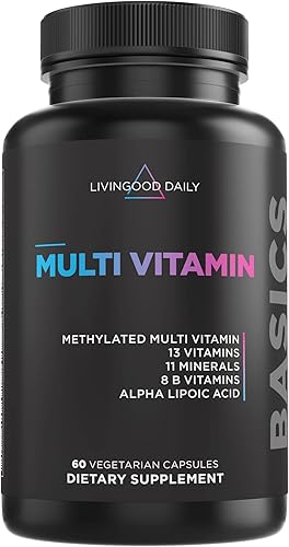 Livingood Daily Multivitamínico completo para mujeres y hombres, multimineralmultivitamínico con hierro, complejo B, selenio, zinc, yodo,