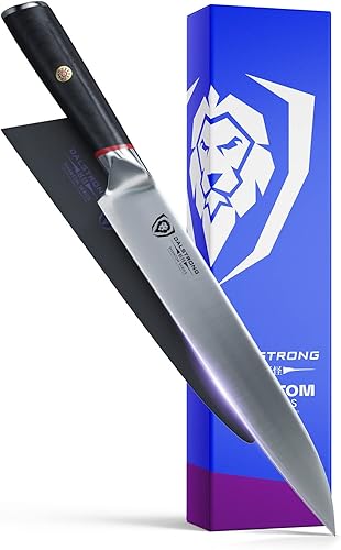 Dalstrong - Phantom Series - Alto carbono japonés - Acero AUS8 - Funda, Japonés de alto carbono  acero AUS8, mango de pakkawood español negro,