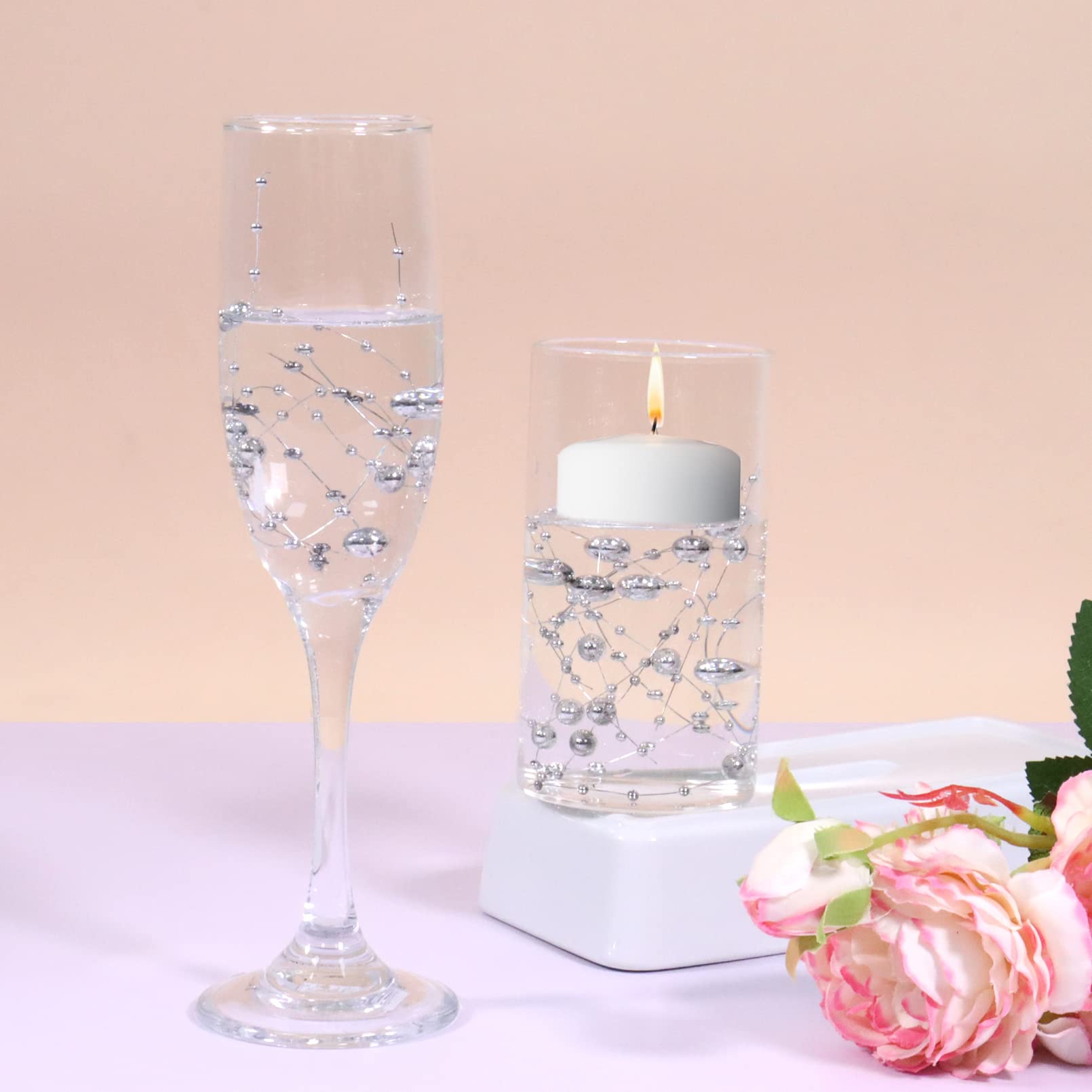 Künstliche Perlenschnur Für Schwimmkerzen - 2x 5m Grüne Vasenfüller