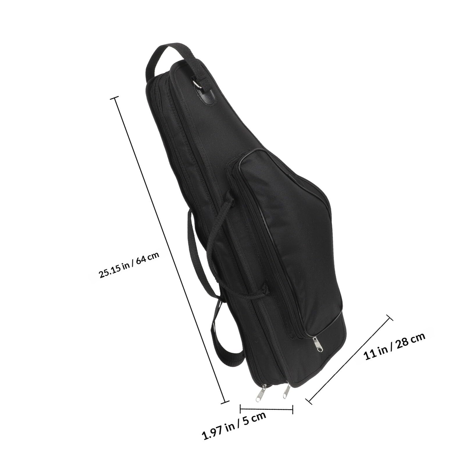 Custodia per Sassofono Contralto Maniglia e Spallacci Ergonomici, Borsa Imbottita Tasca Esterna, per Trasporto Comodo in Concerti