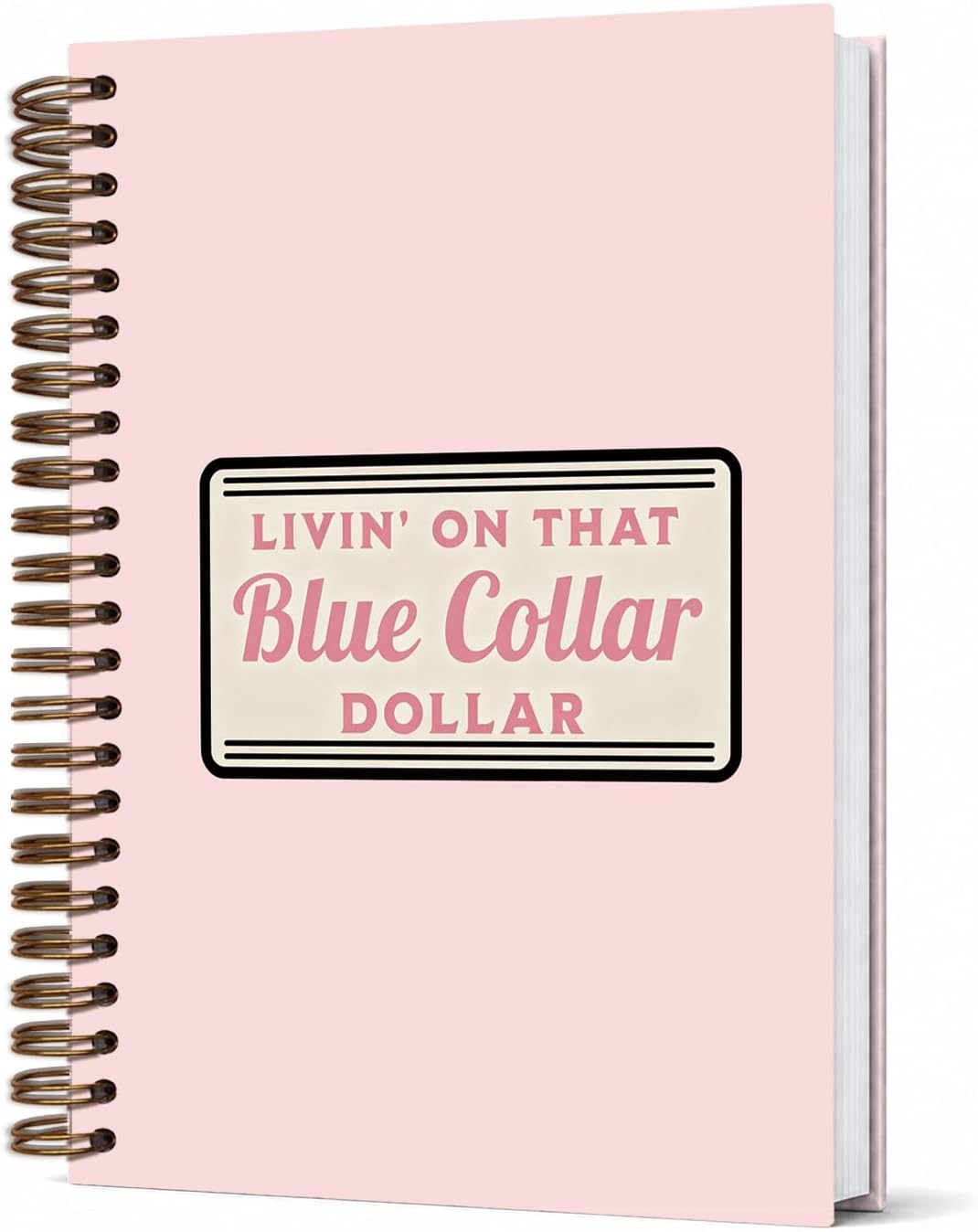 Dejfel Blue Collar Notebook Journal,Pink Western Cowboy Gifts for Women