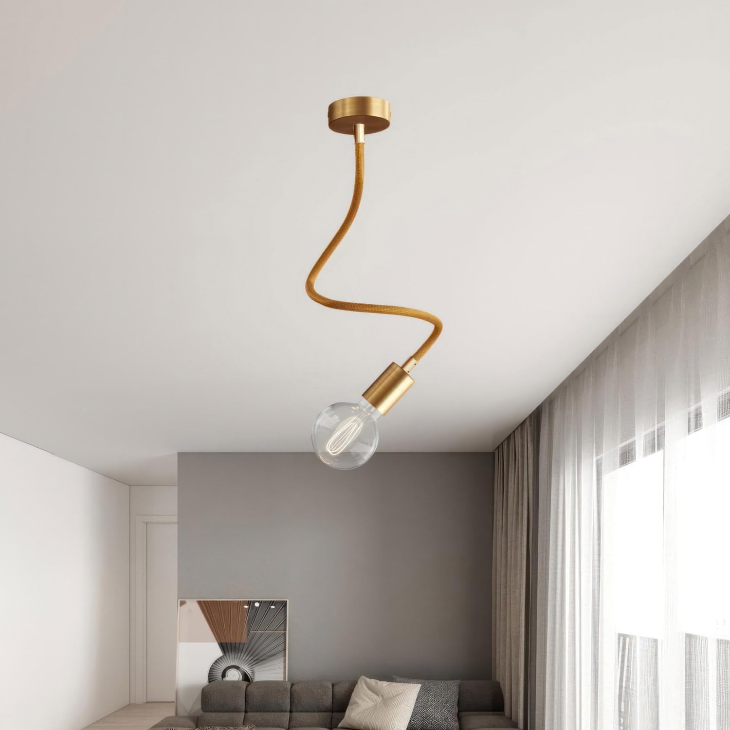 Flexible Extension Kit with RM73 Bronze Fabric-Covered Tube and Metal Fittings by Creative Cables