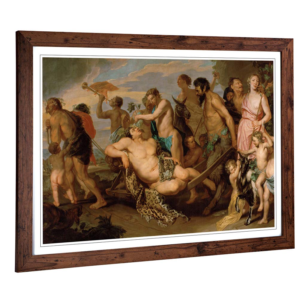 Big Box Art Framed Print of Peter Paul Rubens The Triumph of Bacchus Design | Wall Art Picture | Home Decor for Kitchen, Living Room, Bedroom, Hallway, Walnut, A2 / 24.5x18 Inch / 62x45cm