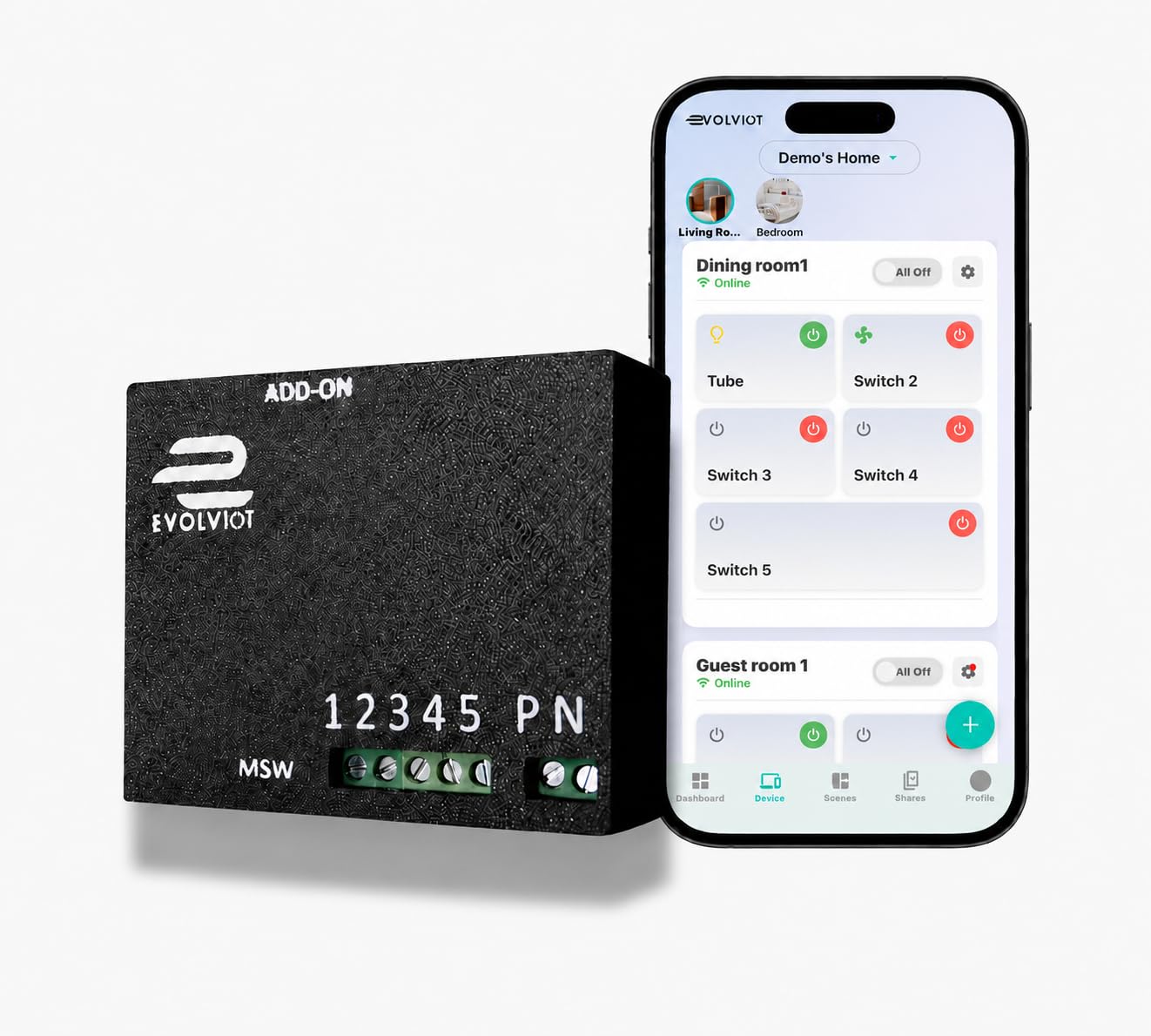 5 Node Smart Switch Module Wi-Fi (Made in India) | 5 AC Outputs +Silent Dimmer Control | Alexa, Google Assistant, Siri Compatible | App, Web, Manual Control, | 2.4GHz & Local Wi-Fi (Black)-image-13