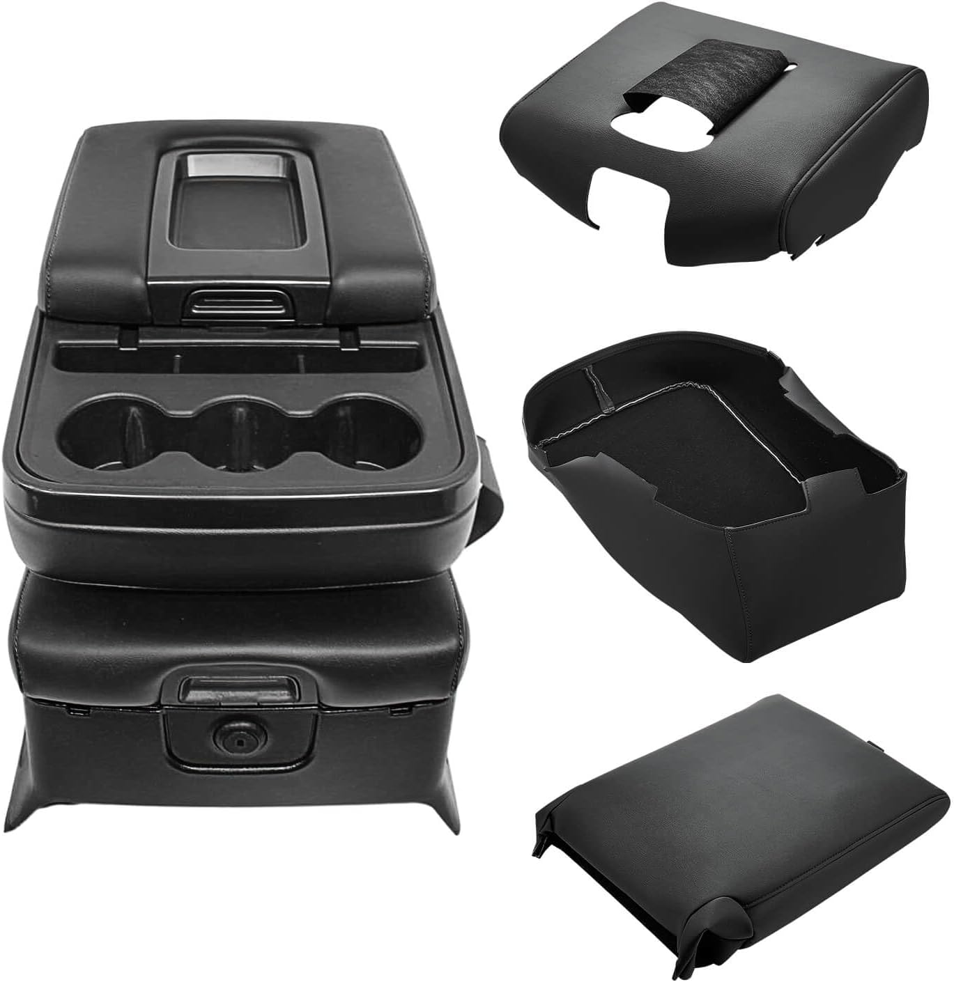 KBH Car Center Console Lid Cover, Middle Storage Cover, Seat Cover for Chevy