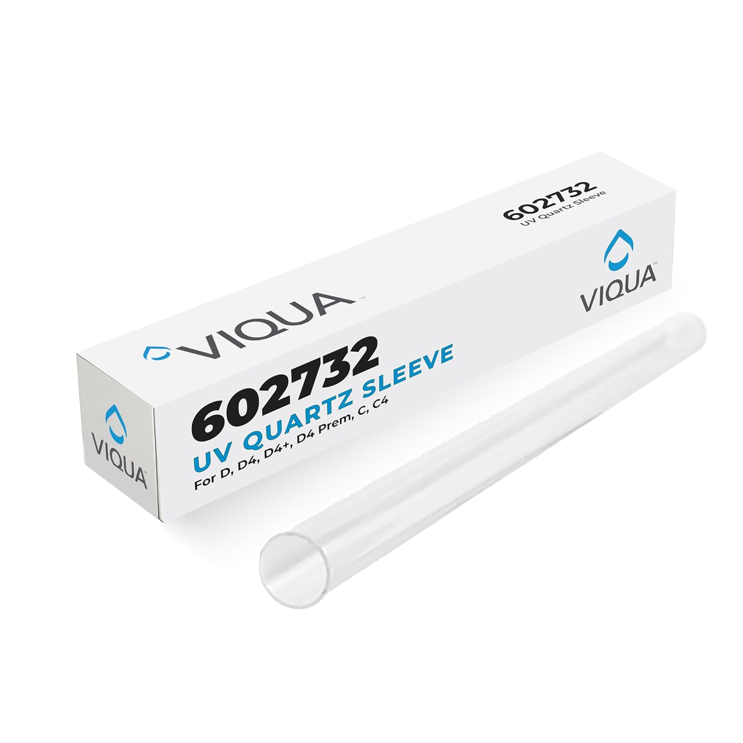 Viqua 602732 Replacement Quartz Sleeve for D4 D4+ D4-V C C4 IHS-D4 UV Systems - Genuine Sleeve Protects UV Lamp and Maintains Optimal Temperature