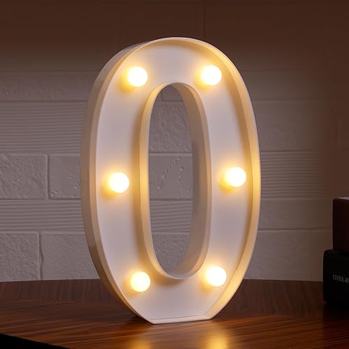 Números de marquesina LED, números pequeños iluminados para fiestas, 8.58 pulgadas, número iluminado a pilas para cumpleaños, luz nocturna, mesa o