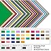 Huaxing Permanent Self Adhesive Vinyl Sheets (Pack of 49, 12” X 12”) - 38 Assorted Colors Premium Adhesive Craft Outdoor Vinyl for Decor Sticker