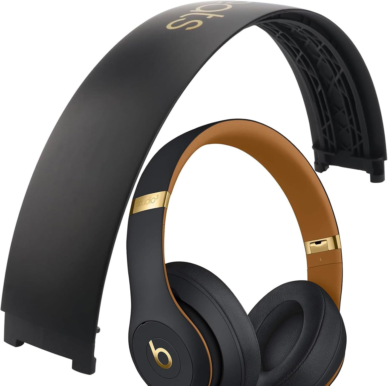 Studio 3 Headband Replacement Parts Studio3 Headband Original Top Arch Band Accessories Repair Kit Compatible with Studio3 Headphones. (Midnight Black) - Image 3
